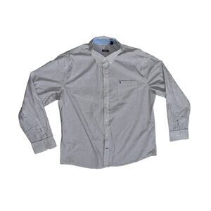 Izod plaid button up Long Sleeve dress shirt Size XXL Casual Business Office